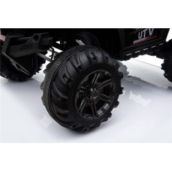 Auto Macchina Elettrica Fuoristrada Racing 2 Posti 12V per Bambini porte apribili Con telecomando (Bianca)