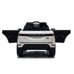 Auto Macchina Elettrica Range Rover Evoque 12V per Bambini porte apribili Con telecomando Full accessori (BIANCA)