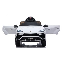 Auto Macchina Elettrica per Bambini 12V Lamborghini URUS Bianca con Telecomando Porte apribili Led e suoni Mp3