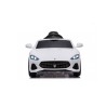 MACCHINA ELETTRICA PER BAMBINI 12V MASERATI GRANCABRIO BIANCA CON SEDILE IN PELLE TELECOMANDO PORTE APRIBILI LED E SUONI MP3