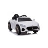 MACCHINA ELETTRICA PER BAMBINI 12V MASERATI GRANCABRIO BIANCA CON SEDILE IN PELLE TELECOMANDO PORTE APRIBILI LED E SUONI MP3