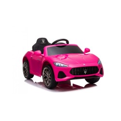 Macchina Elettrica per Bambini 12V Maserati GranCabrio Rosa con sedile in pelle Telecomando Porte apribili Led e suoni Mp3