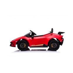 Auto Macchina Elettrica per Bambini 12V Lamborghini Huracán Rossa con Telecomando Porte apribili Led e suoni Mp3