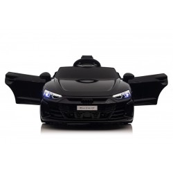 Auto Macchina Elettrica per Bambini 12V Audi RS e-tron GT Sedile Pelle con Telecomando Nera