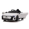 Auto Macchina Elettrica per Bambini 12V Audi RS e-tron GT Sedile Pelle con Telecomando Bianca