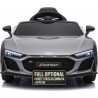 Auto Macchina Elettrica 12V NEW Audi R8 Spyder per Bambini Led MP3 con Telecomando Sedile in pelle Grigia