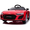 Auto Macchina Elettrica 12V NEW Audi R8 Spyder per Bambini Led MP3 con Telecomando Sedile in pelle Rossa