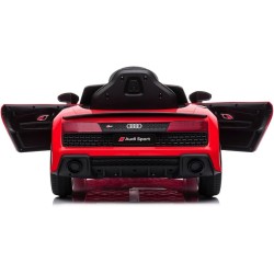 Auto Macchina Elettrica 12V NEW Audi R8 Spyder per Bambini Led MP3 con Telecomando Sedile in pelle Rossa