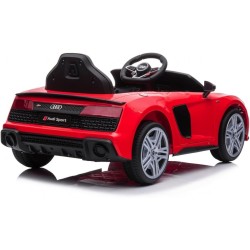 Auto Macchina Elettrica 12V NEW Audi R8 Spyder per Bambini Led MP3 con Telecomando Sedile in pelle Rossa