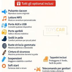 Auto Macchina Elettrica 12V NEW Audi R8 Spyder per Bambini Led MP3 con Telecomando Sedile in pelle Rossa