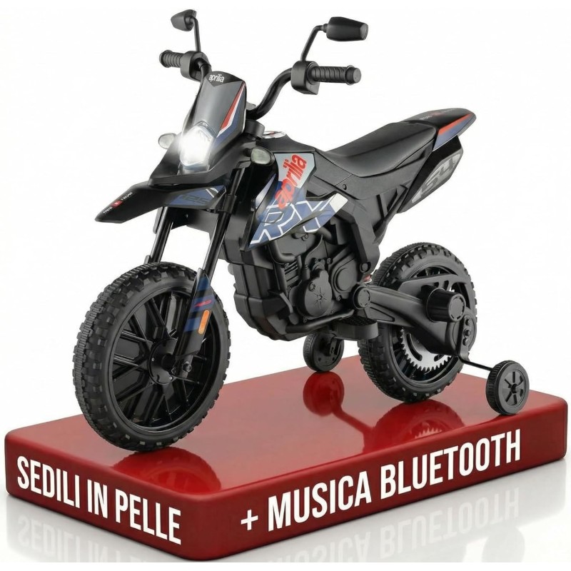 Mini Moto Elettrica Aprilia RX 12V per Bambini | Toyscar