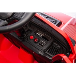 Auto Elettrica Bambini Ford Raptor 12V con Telecomando Porte Apribili, Bluetooth Luci LED e TAPPETINI Inclusi (Rossa)