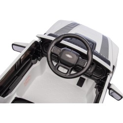 Auto Elettrica Bambini Ford Raptor 12V con Telecomando Porte Apribili, Bluetooth Luci LED e TAPPETINI Inclusi (Bianca)