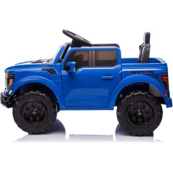 Auto Elettrica Bambini Ford Raptor 12V con Telecomando Porte Apribili, Bluetooth Luci LED e TAPPETINI Inclusi (Blue)