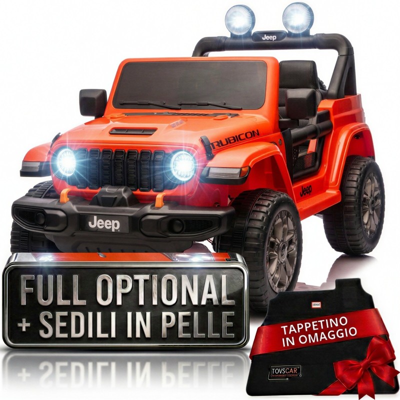 Jeep Rubicon bambini 12V auto elettrica 2 posti telecomando