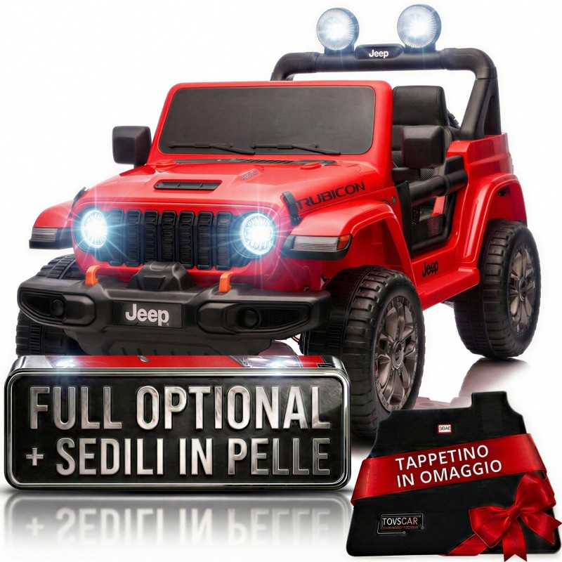 Jeep Rubicon fuoristrada bambini 12V auto elettrica telecomando