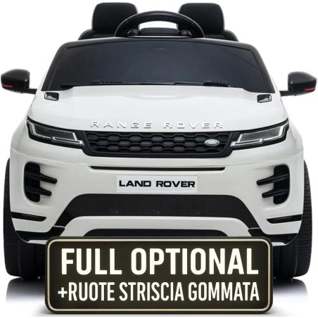 Auto Macchina Elettrica Range Rover Evoque 12V per Bambini porte apribili Con telecomando Full accessori (BIANCA)