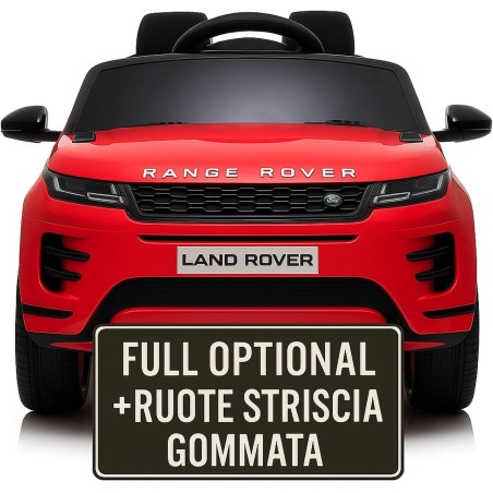 Auto Macchina Elettrica Range Rover Evoque 12V per Bambini porte apribili Con telecomando Full accessori (ROSSA)