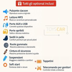 Auto Macchina Elettrica per Bambini 12V Audi SQ8 e-tron Sedile Pelle con Telecomando Cintura di Sicurezza Porte Apribili